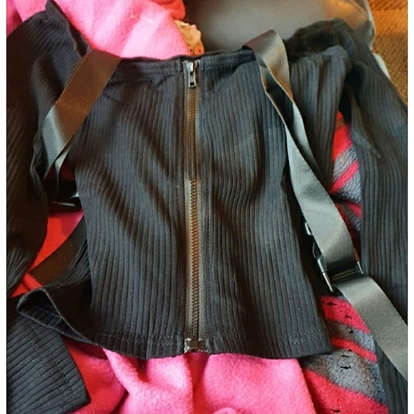 Black Cold Shoulder Ribbed Knitted Crop Top Long Sleeve Streetwear - Picture 14 of 15